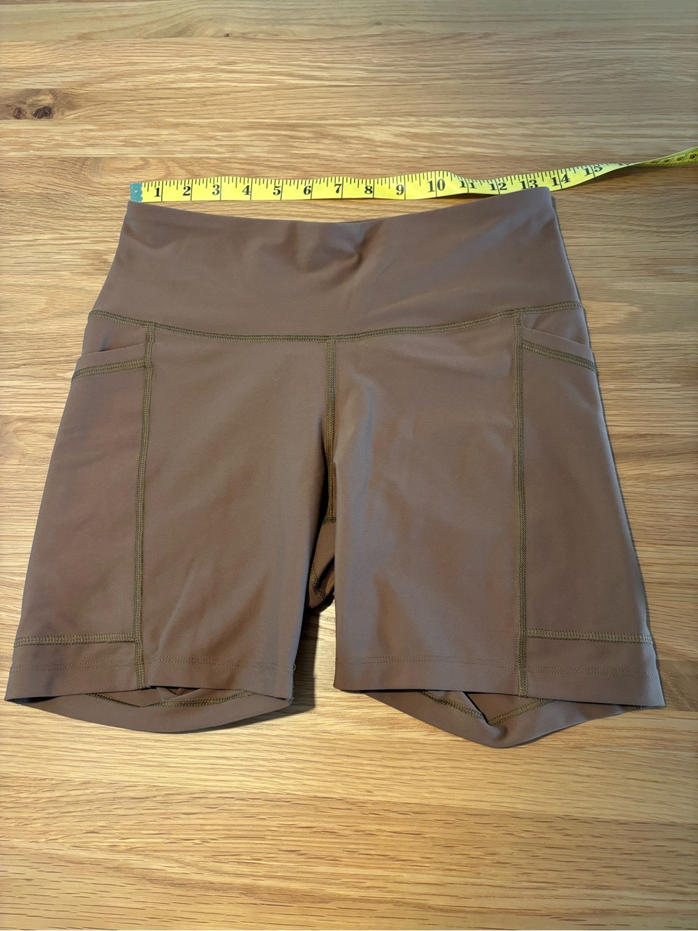 Old Navy Brown High-Rise Bike Shorts with Side Pockets
